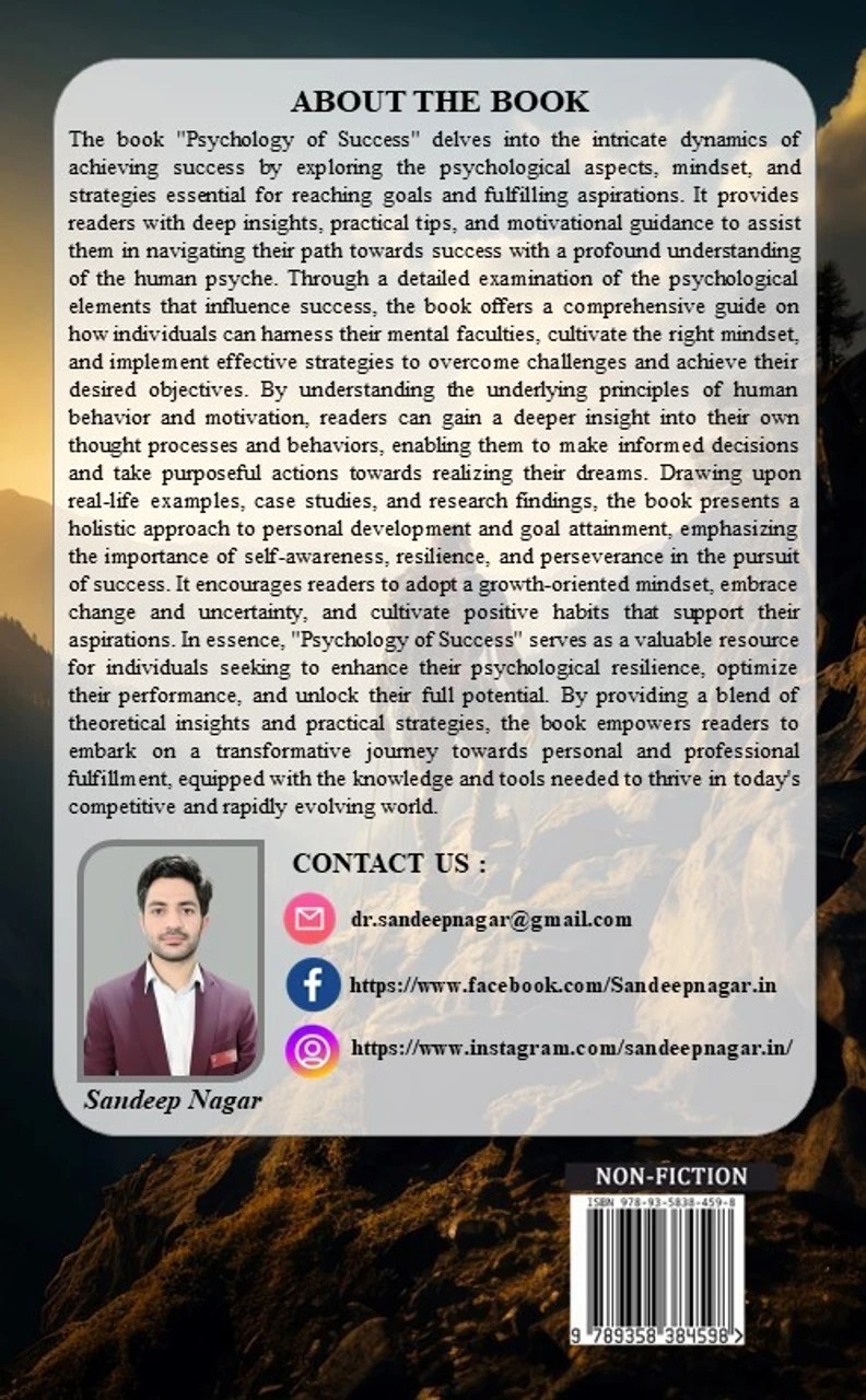 Safalta Ka Manovigyan back cover